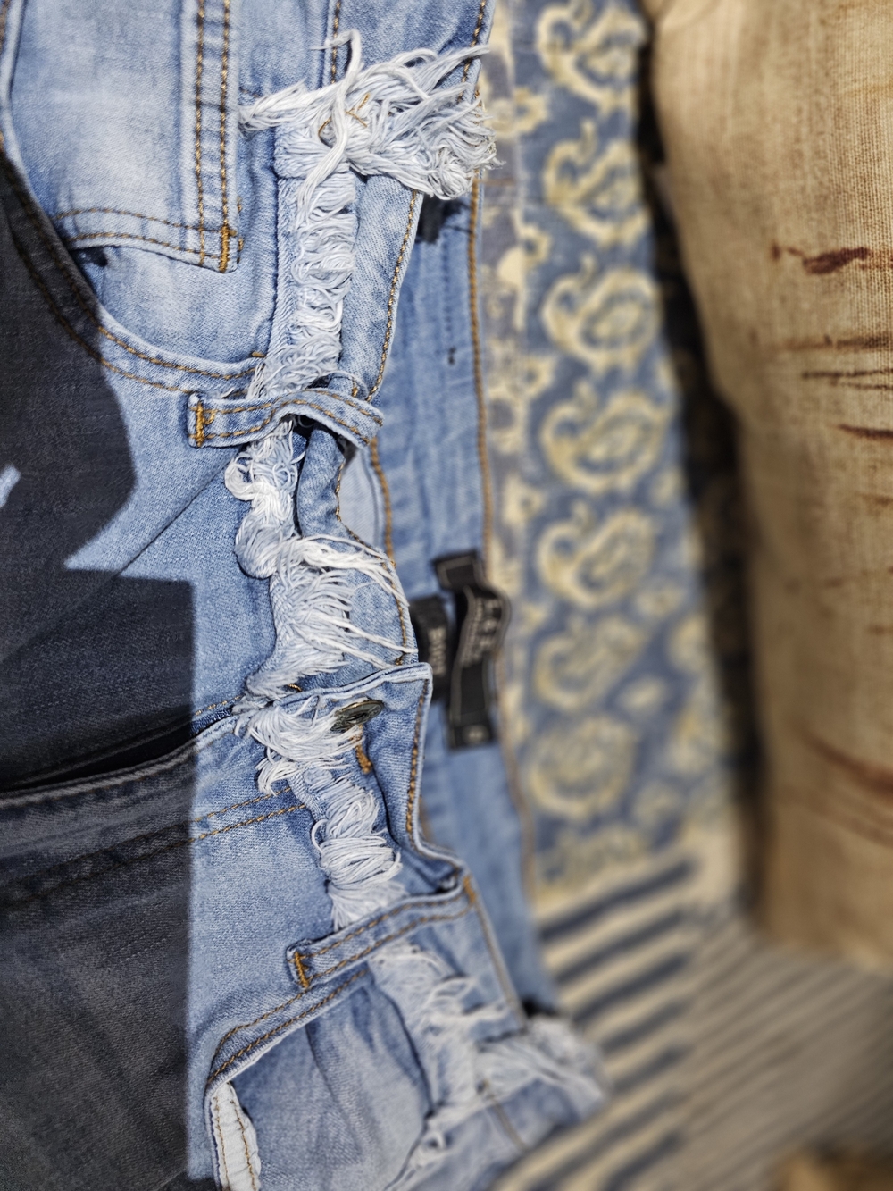 Lucky & Blessed Light Blue Distressed Flare Boot-cur Jeans - Picture 2 of 7